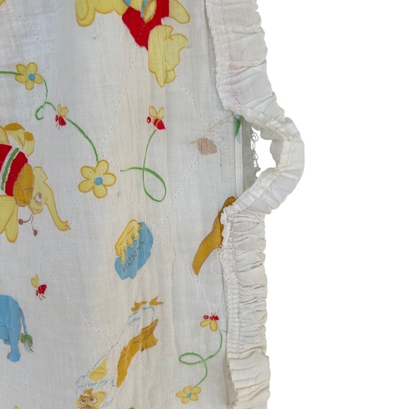 VTG 1964 Sears Pooh Collection Quilted Baby Blanket MCMXLIV Disney Kidcore MCM - Picture 13 of 14